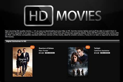 View the latest movie trailers for many current and upcoming releases. iTunes' HD movie rentals finally come to the Mac/PC | Ars ...