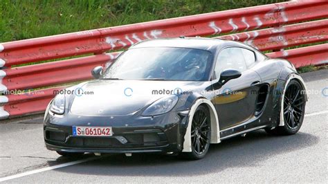 Bizarre Porsche Cayman Widebody Test Mule Spied At The Nurburgring Automoto Tale