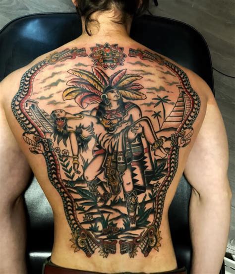 Aztec Princess Warrior Tattoo