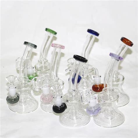 Wholesale Stylish And Cheap Brand Hookahs Small Pink Bong Beaker Bongs Colored Water Pipes 14mm