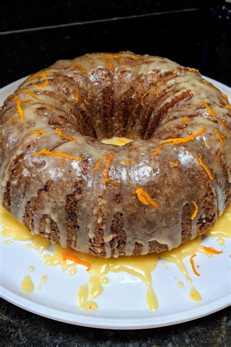 Carrot Bundt Cake With Orange Bourbon Glaze Recipe Desserts Glaze