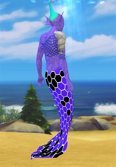 Zaneida And The Sims 4 — Alien Grid Mermaid Tail “island Living” Required