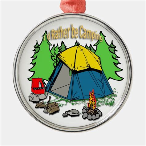i d rather be camping ornament zazzle