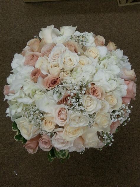Hydrangea Roses And Million Star Bridal Bouquet White Hydrangea Bride Bouquets
