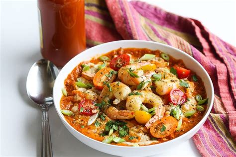 Southern Shrimp And Grits With Red Pepper Gravy