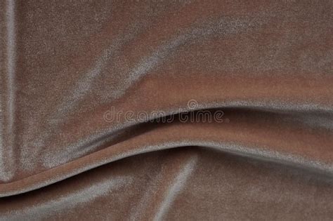 Velvet Texture Dark Beige Color Background Expensive Luxury Fabric