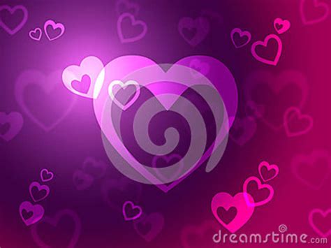 Hearts Background Shows Loving Romantic And Passionate Stock