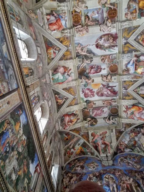 Painting On The Ceiling Of Sistine Chapel View Painting