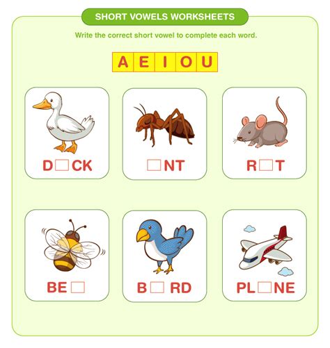 Short Vowel Worksheets Check Free Short Vowel Worksheets