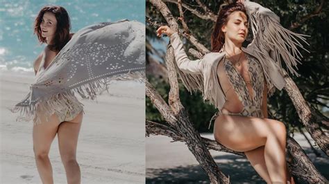 Bollywood Actress Elli Avram Created A Sensation With Her Beachwear