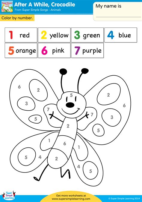 Easy Color By Number For Preschool