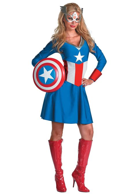 Womens Captain America Costume Halloween Costume Ideas 2019