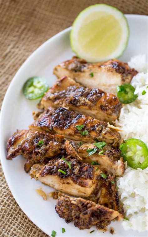 I normally like to grill my chicken for about 10 minutes, flipping them at the halfway point in order to have beautiful sear marks on each side of the chicken. Easy Grilled Jerk Chicken - Dinner, then Dessert