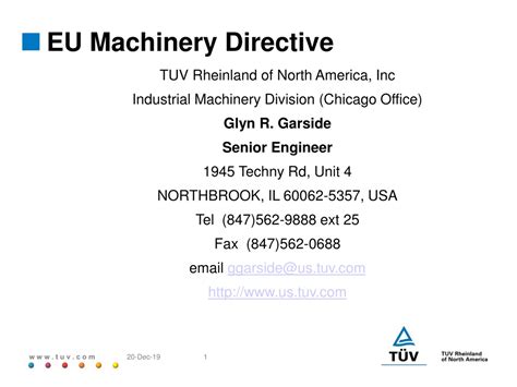 Ppt Eu Machinery Directive Powerpoint Presentation Free Download