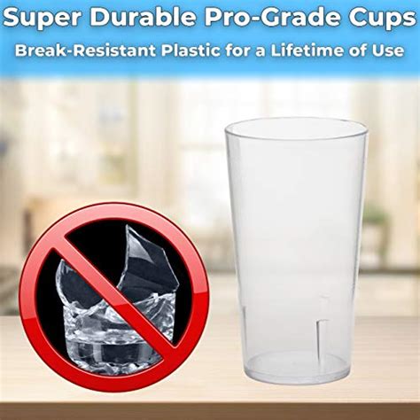 Restaurant Grade Bpa Free 12oz Clear Plastic Cup 24 Pk Break Resistant Drinking Glasses Are