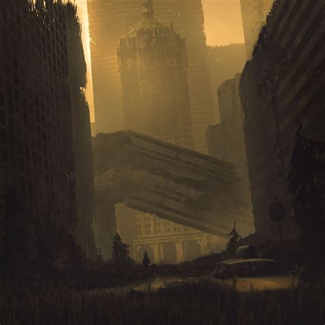 Post Apocalyptic New York On Behance Post Apocalyptic Art Apocalypse Landscape Fantasy Landscape