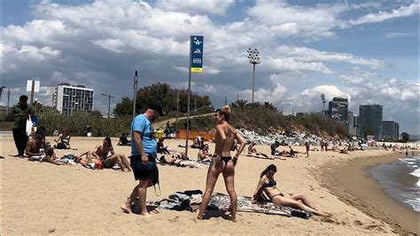 Nude Beach Walk In Barcelona Spain Youtube