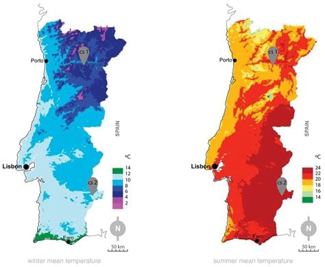 Portugal Climate Zone Map