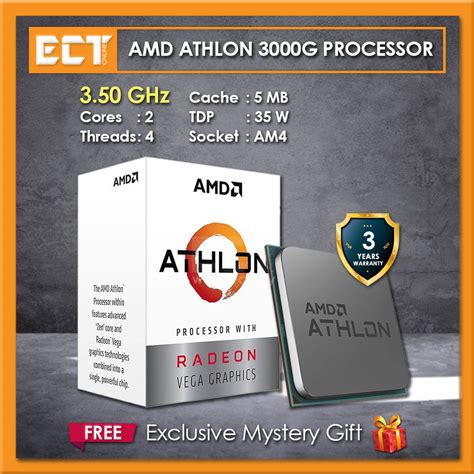 Amd Athlon 3000g With Radeon Vega Graphics Desktop Processor Cores 5m