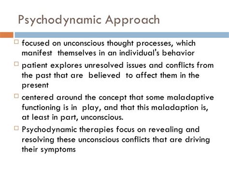 Psychodynamic Approach