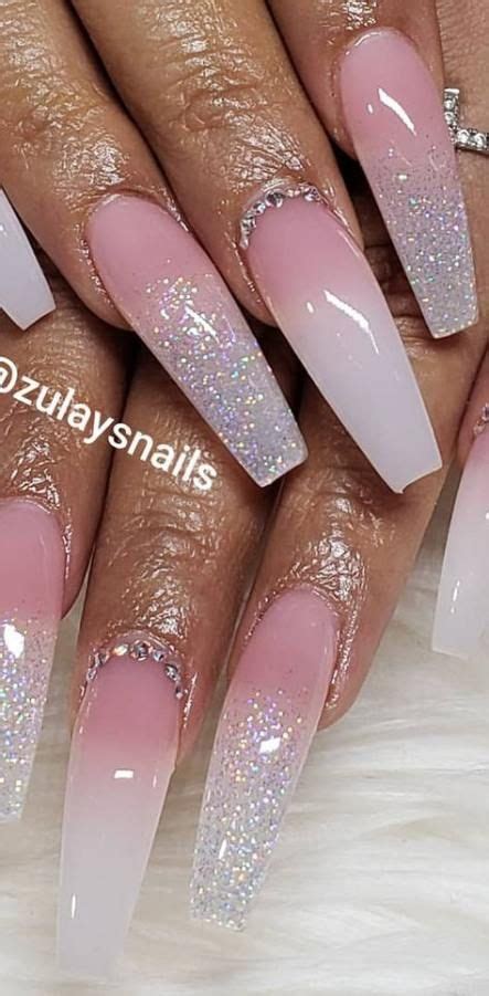 Clear Pink Nails Short Coffin 40 Ideas Light Pink Acrylic Nails
