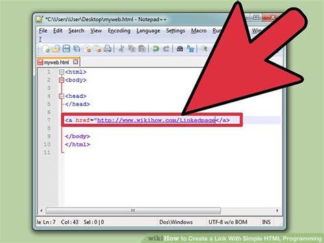 How To Create A Link With Simple Html Programming 9 Steps