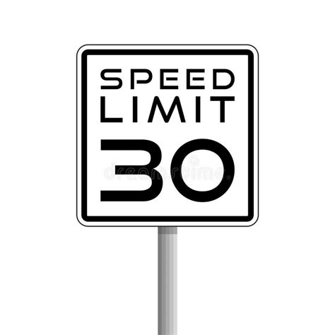 Speed Limit Road Sign Simple Vector Logo Or Icon Stock Vector