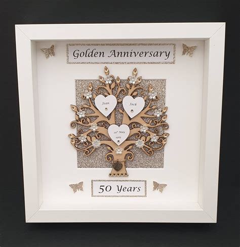 Th Golden Wedding Anniversary Frame Keepsake Gift Etsy