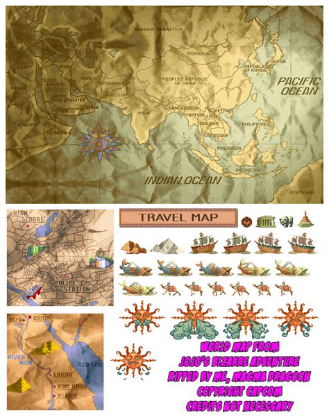 Arcade Jojos Bizarre Adventure World Map The Spriters Resource
