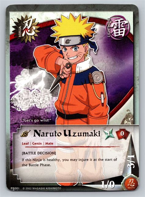 Naruto Ccg Ninja Naruto Uzumaki Pr001 Promo Card Regular Common English