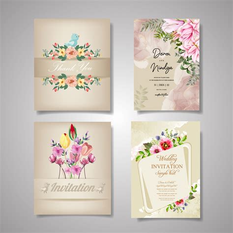 Beautiful Floral Design Template Collection Free Download