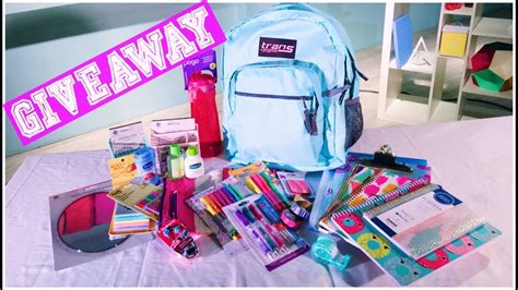 Back To School Giveaway 2016 Closed Youtube