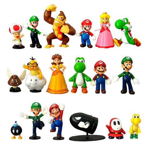 Lot De 18 Figurines Super Mario Livraison Gratuite