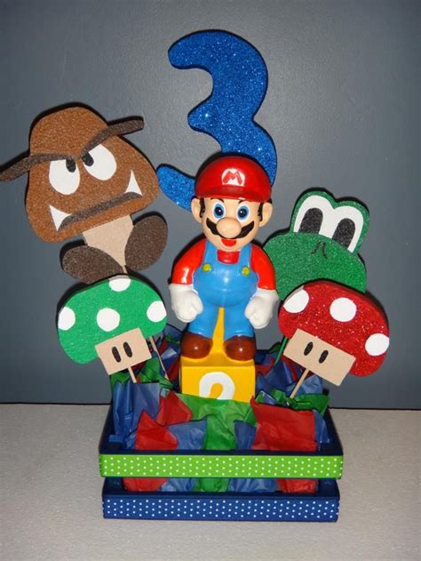 Super Mario Bros Centerpieces Parties Pinterest