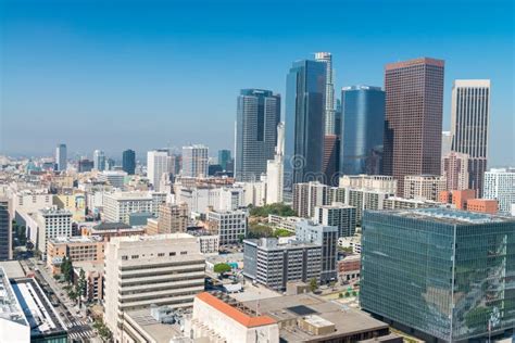 Los Angeles July 28 2017 Downtown Skyscrapers On A Sunny Day