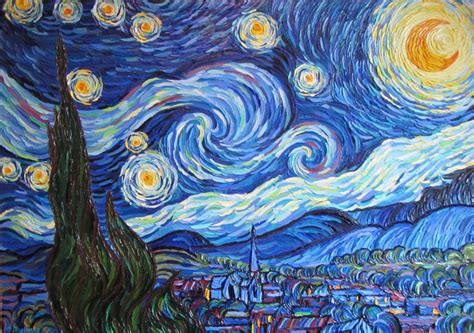 Starry Night Free Copy Based On Vincent Van Gogh 6 2016 10070 Cm By