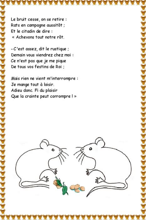 Imprimer Le Rat De Ville Et Le Rat Des Champs T Te Modeler