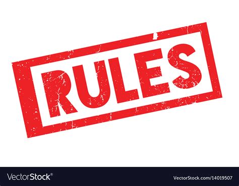 Rules Rubber Stamp Royalty Free Vector Image Vectorstock
