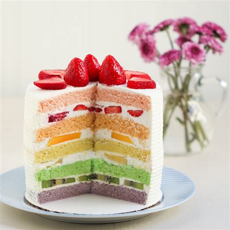 Chinese birthday cakes special occasion cakes hos. Thirsty For Tea Chinese Bakery Rainbow Cake