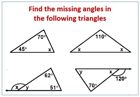 Also triangle abd is isosceles, therefore its base angles are equal. Find the missing angle in a triangle (examples, solutions ...