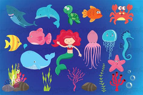 Under The Sea Clipart Eps Vectors ~ Illustrations ~ Creative Market