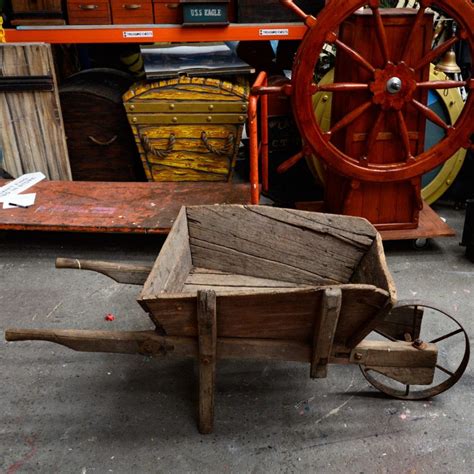 Rustic Wooden Wheelbarrow Type A