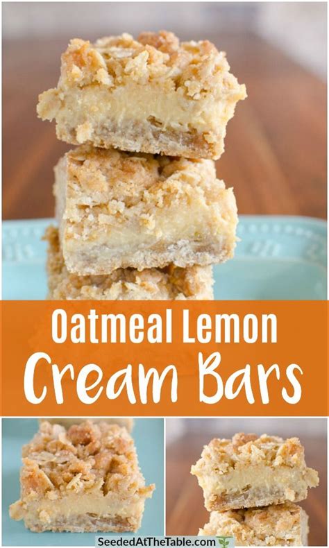 Bake for 15 minutes then remove from the oven and set aside, leaving the oven on at 350 degrees. Oatmeal Lemon Cream Bars | Recipe in 2020 | Lemon bars ...