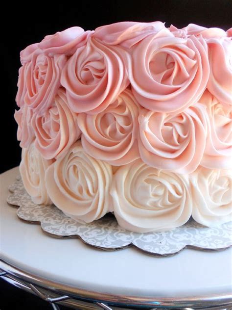 Simply Beautiful Ombré Wedding Cake In Shades Of Pink