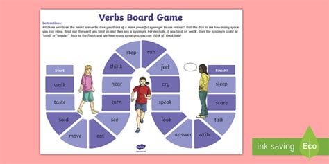 Verb Board Game Teacher Made Twinkl