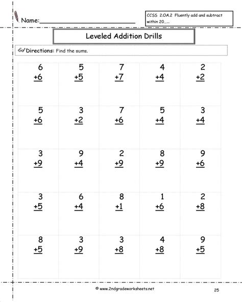 Remember these are in printable pdf format. Addition Facts Worksheet 2nd Grade | Math Worksheets Printable
