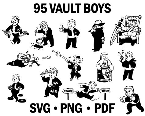 Fallout Vault Boy Bundle Svg Png Pdf Digital Download Etsy Uk