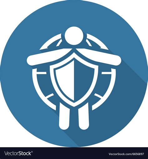 Life Insurance Icon Flat Design Royalty Free Vector Image