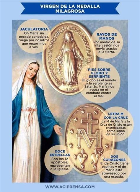 Medalla De La Virgen Milagrosa Oraciones Religiosas Divine Mother