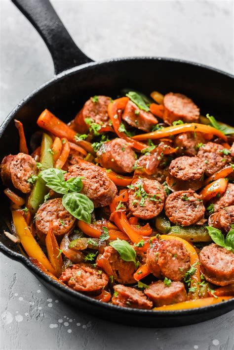 Italian Sausage Onions And Peppers Skillet Ready In Less Than 25 Minutes